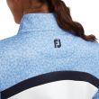 FootJoy Women's Full-Zip Curved Colour Block Midlayer - White/Blue Jay/Navy