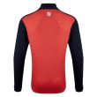FootJoy Heather Colour Block Chill-Out Pullover - Navy/Red