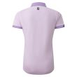 Footjoy Women's Pique Colour Block Golf Polo - Purple Cloud