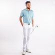 Galvin Green Men's Madden Regular Fit Golf Polo - Aqua/White