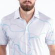 Galvin Green Men's Markos Regular Fit Golf Shirt - Cool Grey/Aqua