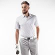Galvin Green Men's Mark Ventil8+ Golf Polo - Cool Grey/White
