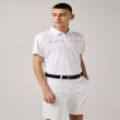 J.Lindeberg Men's Zip Slim Fit Golf Polo - White