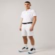 J.Lindeberg Men's Zip Slim Fit Golf Polo - White