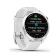 Garmin Approach S42 - Polished Silver With White Band