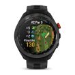Garmin Approach S70 47mm GPS Golf Watch - Black Ceramic Bezel With Black Silicone Band