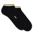 Hugo Boss Men's 2-Pack AS Uni Stripe Golf Socks - Black