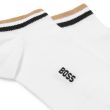 Hugo Boss Men's 2-Pack AS Uni Stripe Golf Socks - White