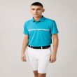 J.Lindeberg Men's Chad Slim Fit Golf Polo - Enamel Blue