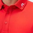 J.Lindeberg Men's Heath Regular Fit Golf Polo - Fiery Red
