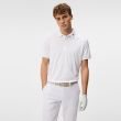 J.Lindeberg Men's KV Regular Fit Golf Polo - White/Black