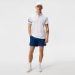 J.Lindeberg Men's Heath Regular Fit Golf Polo - White/Blue