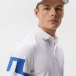 J.Lindeberg Men's Heath Regular Fit Golf Polo - White/Blue