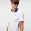 J.Lindeberg Men's Taiden Slim Fit Golf Polo - White