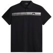 J.Lindeberg Men's Klas Regular Fit Golf Polo - Black/White