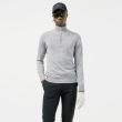 J.Lindeberg Men's Kian Zipped Golf Sweater - Grey Melange