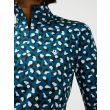 J.Lindeberg Women's Ana Golf Mid Layer Sweater - Moroccan Blue Animal - SS22