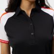 J.Lindeberg Women's Perinne Golf Polo - Black/Orange
