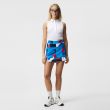 J.Lindeberg Women's Amelie Mid Print Golf Skirt - Brilliant Blue Big Bridge - SPSU23