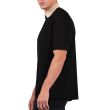 PXG Men's Textured Contrast Collar Polo Shirt - Black