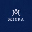 Miura Men's Black Ouail Wharton M Logo Golf Polo - Navy