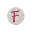 Navika Pink Initial Micro Pave Crystal Ball Marker + Clip F