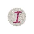 Navika Pink Initial Micro Pave Crystal Ball Marker + Clip I
