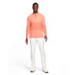 Nike Men's Dry Vapor Half Zip Golf Jacket - Turf Orange/Crimson Bliss/Black