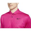 Nike Men's Dry Vapor Stripe Golf Polo - Pink Prime/Black