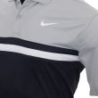 Nike Men's Dri-FIT Victory Colour Block Golf Polo - Light Smoke Grey/Obsidian/White/White