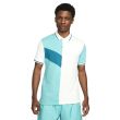 Nike Men's Dri-Fit Color Block Slim Golf Polo - Washed Teal/Summit White/Bright Spruce