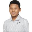 Nike Junior's Dri-FIT Vctory Printed Golf Polo - White/Black
