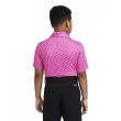 Nike Junior's Dri-FIT Vctory Printed Golf Polo - Active Pink/White