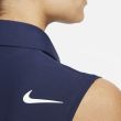 Nike Women's Dri-FIT ADV Tour Sleeveless Golf Polo - Midnight Navy/White