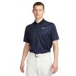 Nike Men's Dri-FIT Victory Micro All-over Print Golf Polo - Midnight Navy/Black/White
