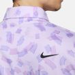 Nike Men's Dri-Fit Tour Micro Print Golf Polo - Lilac Bloom/Black