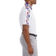 PXG Men's Athletic Fit Short Sleeve Aloha 24 Polo Shirt - White