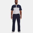 Under Armour Men's UA Performance 3.0 Colorblock Golf Polo - White/Midnight Navy