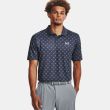 Under Armour Men's UA Performance 3.0 Printed Golf Polo - Downpour Gray/Halo Gray