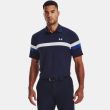 Under Armour Men's UA Tee To Green Colorblock Golf Polo - Midnight Navy/Blue Mirage/White-Blue