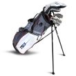 Us Kids Golf TS3-60 10 Club Stand Set V5 Left Hand - Grey/White/ Maroon