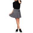 PXG Women's Solid Pleated Skirt - Grey