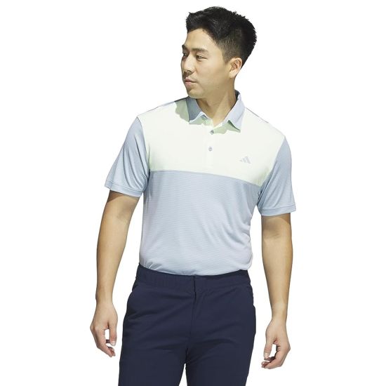 Adidas Men's Core Colorblock Golf Polo - Wonder Blue