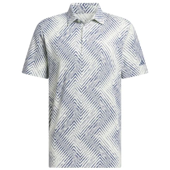 Adidas Men's Ultimate365 Allover Print Golf Polo Shirt - Crystal Jade/Preloved Ink