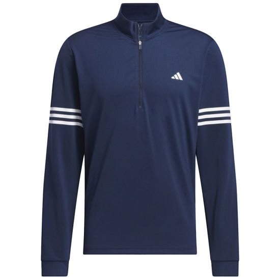 Adidas Men's 3-Stripes Quarter-Zip Golf Pullover - Collegiate Navy