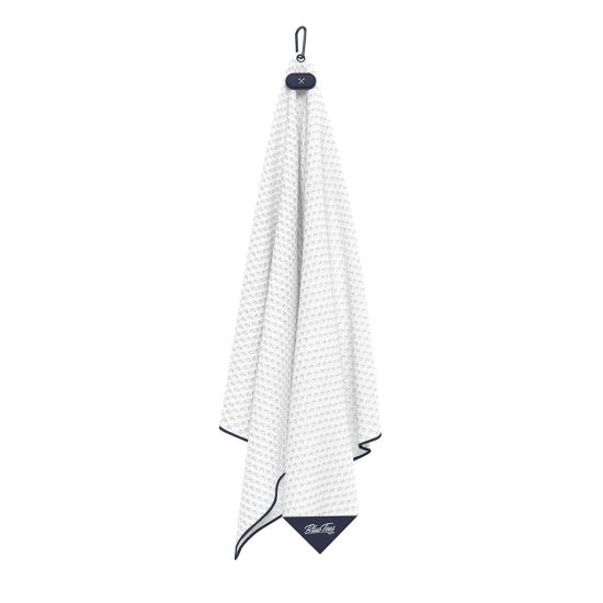 Blue Tees Golf Magnetic Caddy Towel White/Navy Stripe - Packaged
