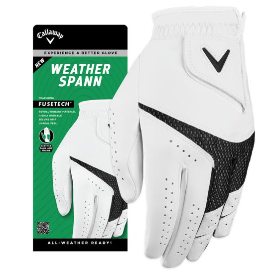 Callaway Men's Weather Spann Golf Glove - White