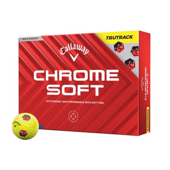 Callaway 2024 Chrome Soft TruTrack Golf Balls 1 Dozen - Yellow