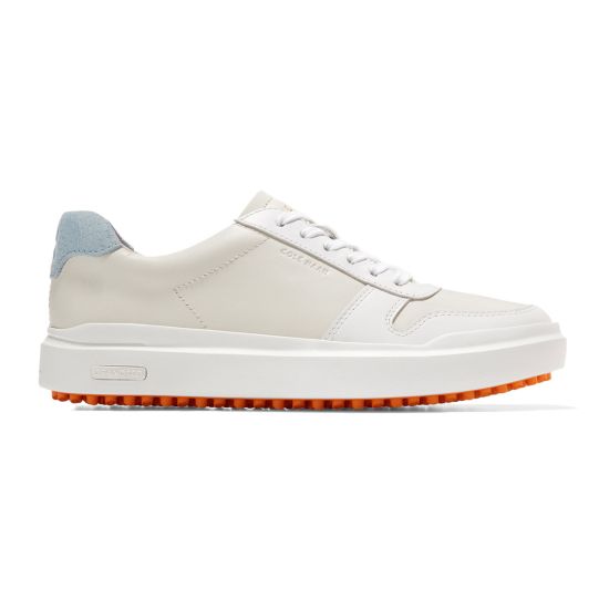 Cole Haan Women's GrandPro AM Golf Sneaker Shoes - Silver Birch/Optic White