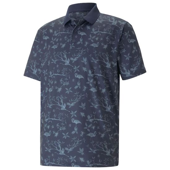 Puma Men's Mattr Lagoon Golf Polo Shirt - Navy Blazer/Evening Sky
